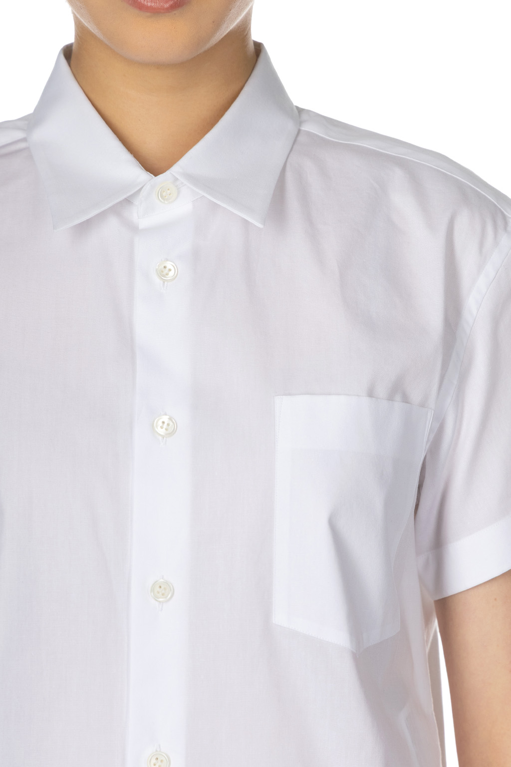 Comme Des Garcons TAO - Cotton Broad SS Blouse - White